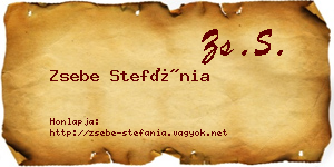 Zsebe Stefánia névjegykártya